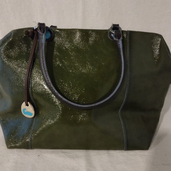 DOONEY & BOURKE Dark Olive Green Leather Satchel